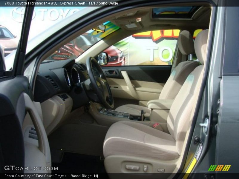 Cypress Green Pearl / Sand Beige 2008 Toyota Highlander 4WD