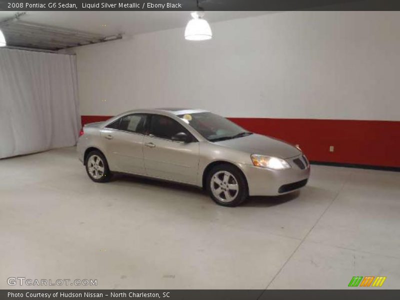 Liquid Silver Metallic / Ebony Black 2008 Pontiac G6 Sedan