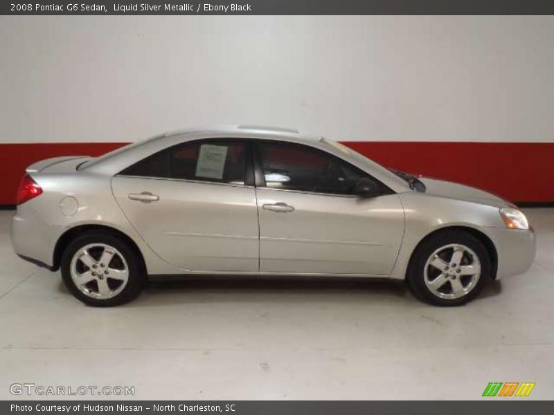 Liquid Silver Metallic / Ebony Black 2008 Pontiac G6 Sedan