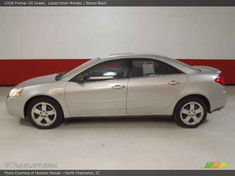 Liquid Silver Metallic / Ebony Black 2008 Pontiac G6 Sedan