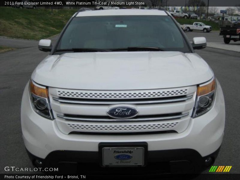 White Platinum Tri-Coat / Medium Light Stone 2011 Ford Explorer Limited 4WD