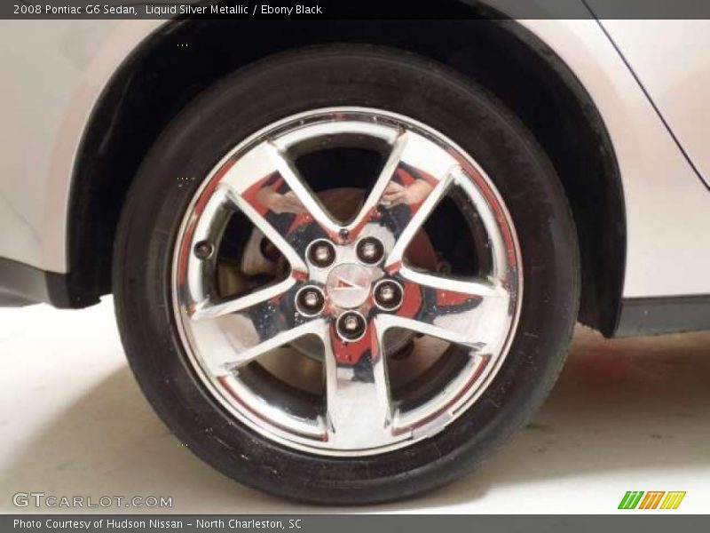 Liquid Silver Metallic / Ebony Black 2008 Pontiac G6 Sedan