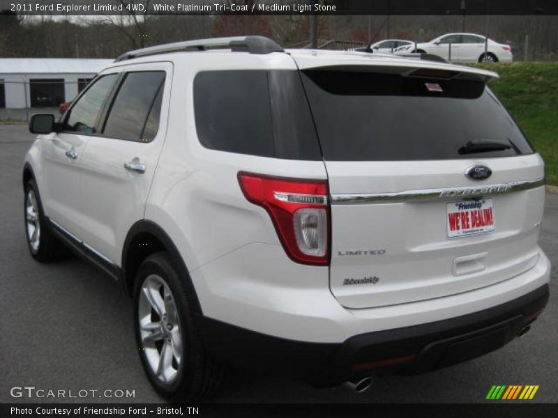 White Platinum Tri-Coat / Medium Light Stone 2011 Ford Explorer Limited 4WD