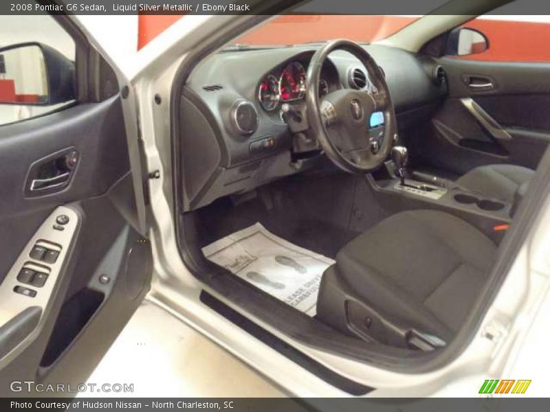 Liquid Silver Metallic / Ebony Black 2008 Pontiac G6 Sedan
