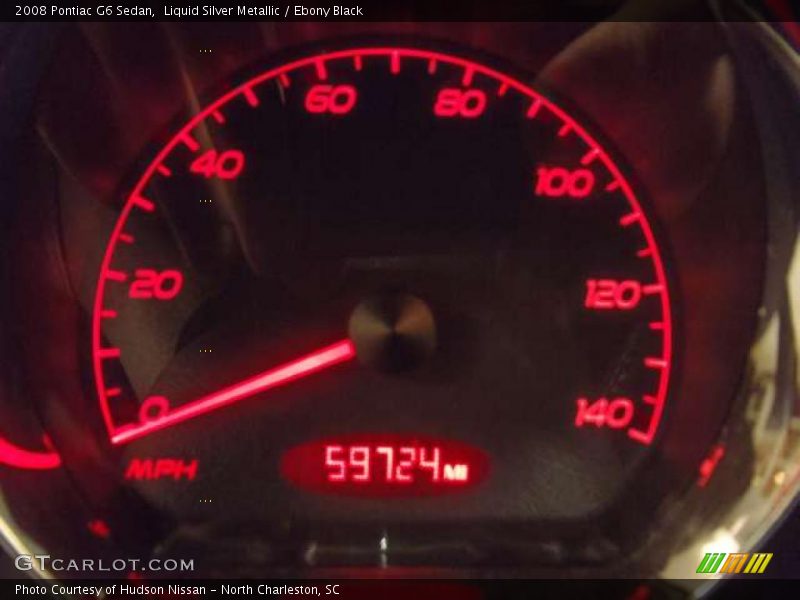Liquid Silver Metallic / Ebony Black 2008 Pontiac G6 Sedan