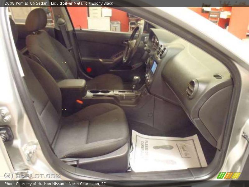 Liquid Silver Metallic / Ebony Black 2008 Pontiac G6 Sedan