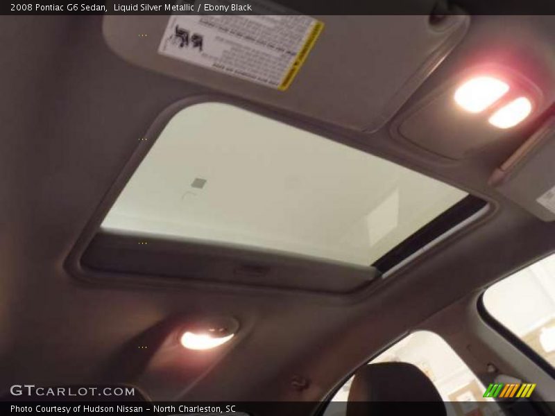 Liquid Silver Metallic / Ebony Black 2008 Pontiac G6 Sedan