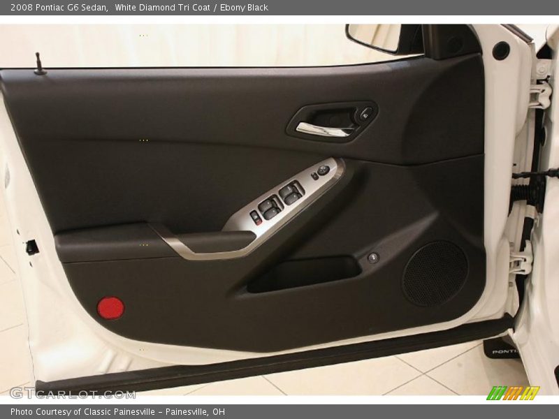 White Diamond Tri Coat / Ebony Black 2008 Pontiac G6 Sedan