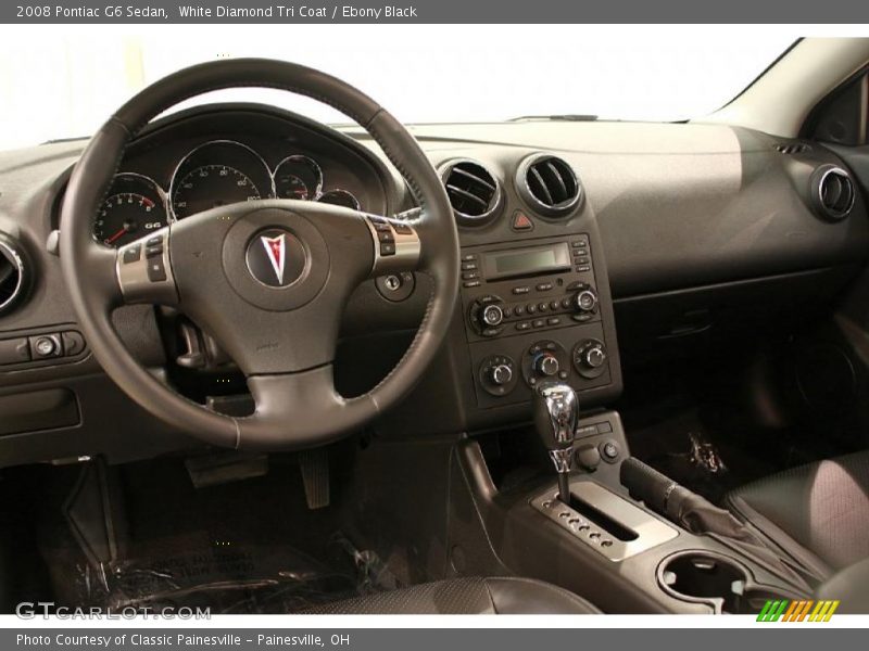 White Diamond Tri Coat / Ebony Black 2008 Pontiac G6 Sedan