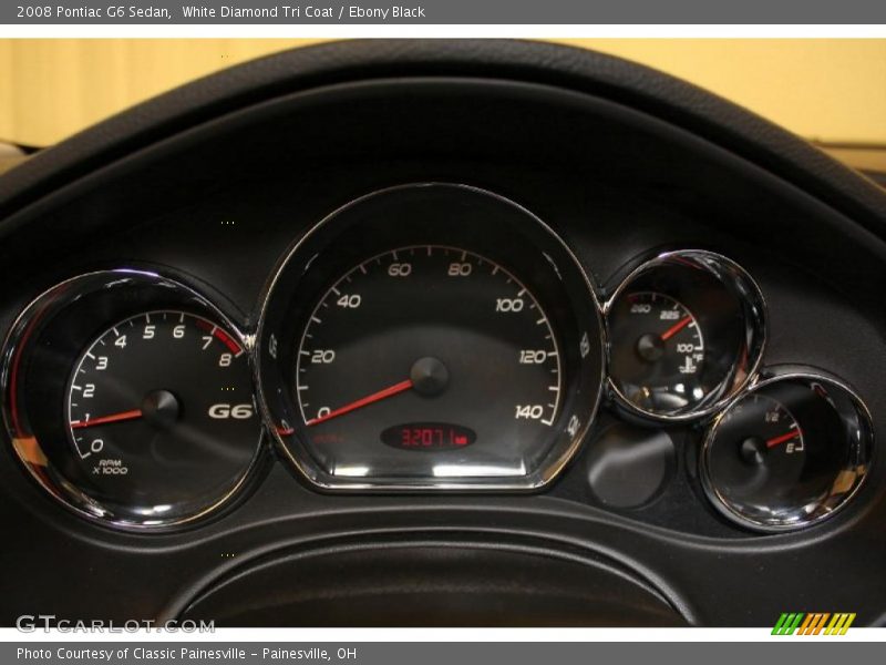 White Diamond Tri Coat / Ebony Black 2008 Pontiac G6 Sedan