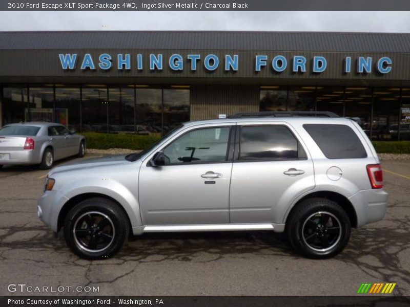 Ingot Silver Metallic / Charcoal Black 2010 Ford Escape XLT Sport Package 4WD