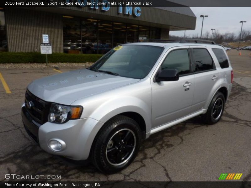 Ingot Silver Metallic / Charcoal Black 2010 Ford Escape XLT Sport Package 4WD