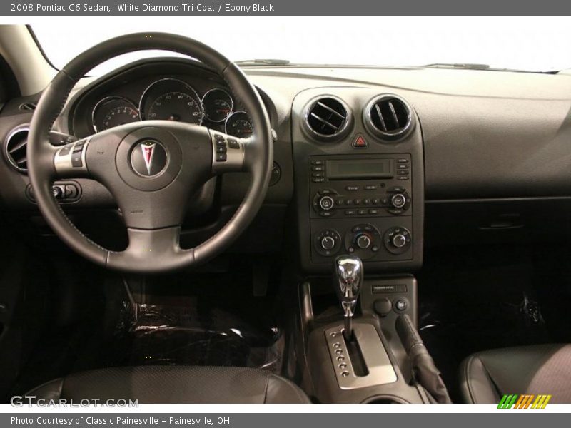 White Diamond Tri Coat / Ebony Black 2008 Pontiac G6 Sedan