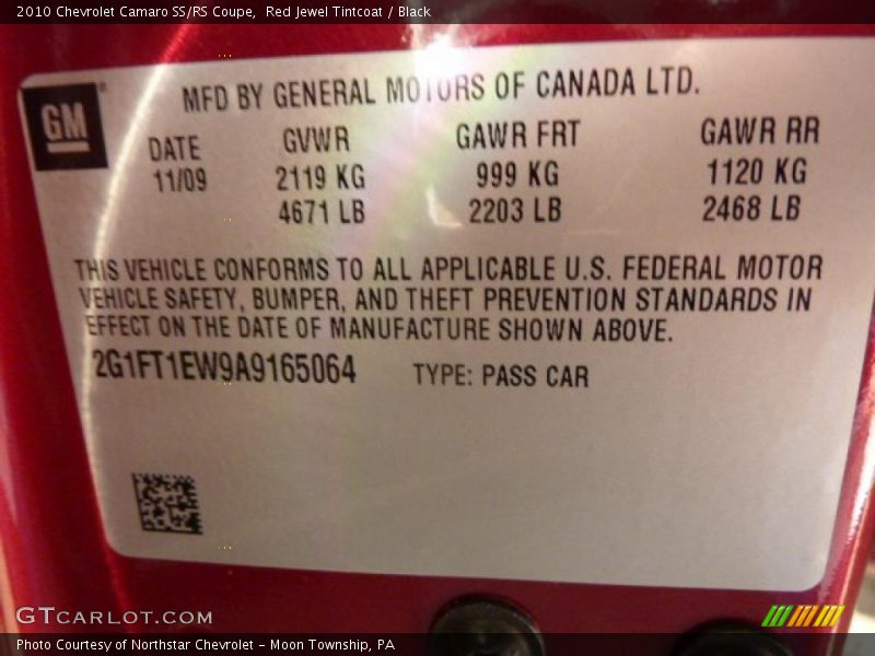 Red Jewel Tintcoat / Black 2010 Chevrolet Camaro SS/RS Coupe