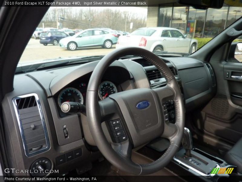 Ingot Silver Metallic / Charcoal Black 2010 Ford Escape XLT Sport Package 4WD