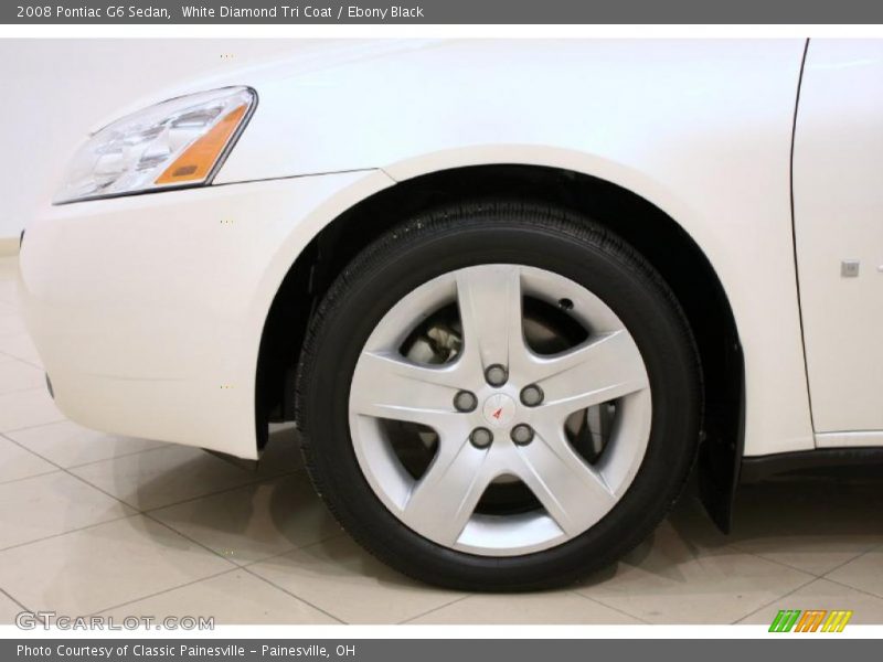 White Diamond Tri Coat / Ebony Black 2008 Pontiac G6 Sedan