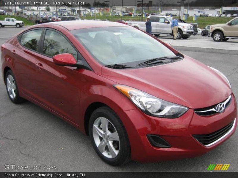 Red Allure / Beige 2011 Hyundai Elantra GLS