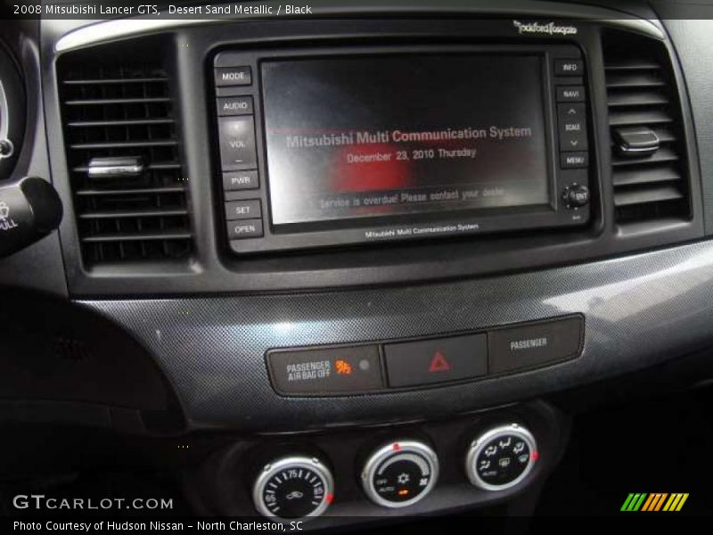Desert Sand Metallic / Black 2008 Mitsubishi Lancer GTS