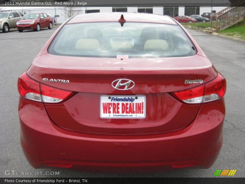 Red Allure / Beige 2011 Hyundai Elantra GLS