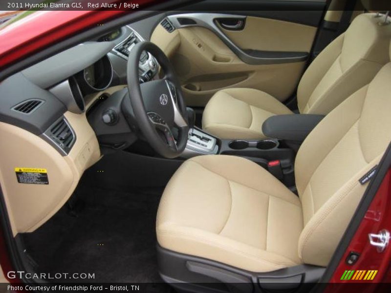 Red Allure / Beige 2011 Hyundai Elantra GLS