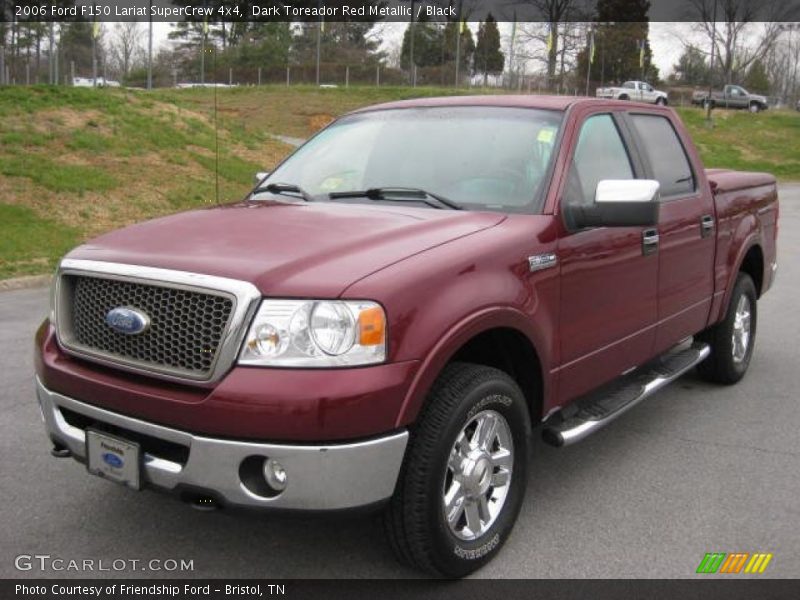 Dark Toreador Red Metallic / Black 2006 Ford F150 Lariat SuperCrew 4x4