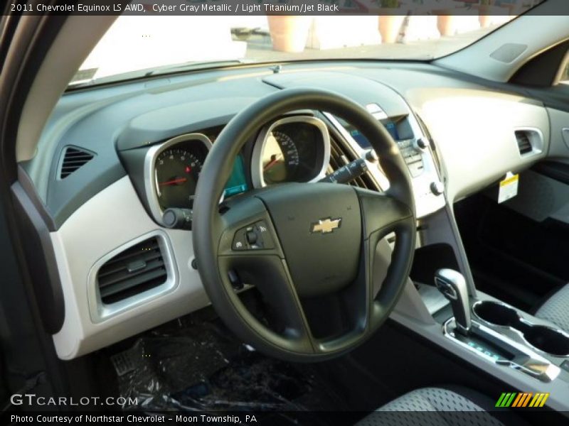 Cyber Gray Metallic / Light Titanium/Jet Black 2011 Chevrolet Equinox LS AWD