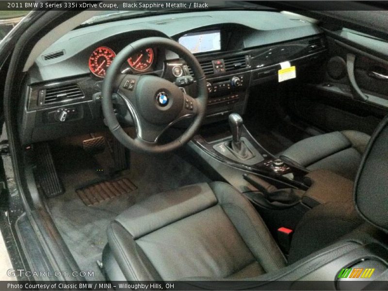 Black Sapphire Metallic / Black 2011 BMW 3 Series 335i xDrive Coupe