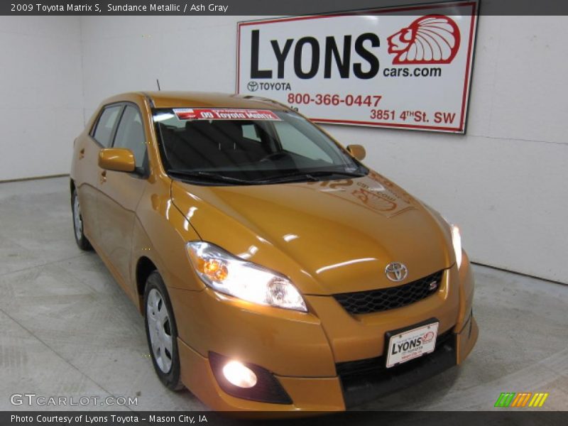 Sundance Metallic / Ash Gray 2009 Toyota Matrix S