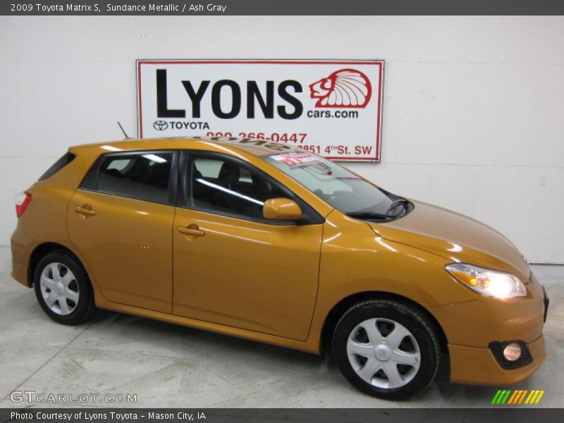 Sundance Metallic / Ash Gray 2009 Toyota Matrix S