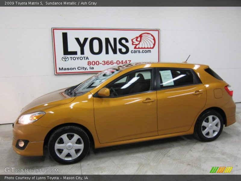 Sundance Metallic / Ash Gray 2009 Toyota Matrix S