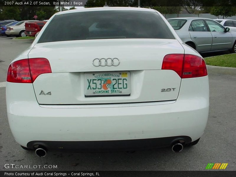 Ibis White / Beige 2007 Audi A4 2.0T Sedan