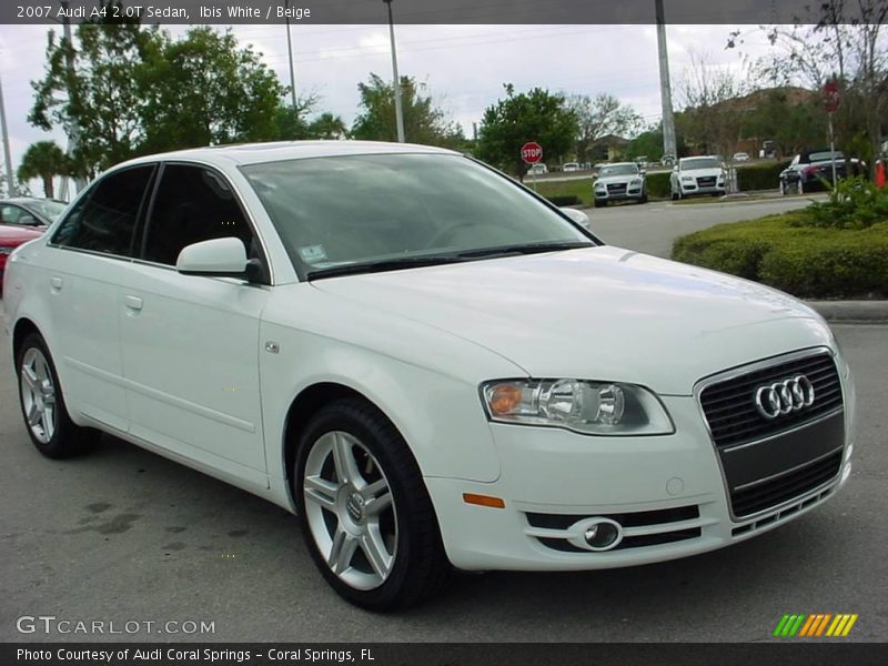 Ibis White / Beige 2007 Audi A4 2.0T Sedan
