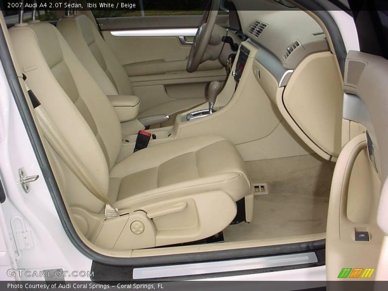 Ibis White / Beige 2007 Audi A4 2.0T Sedan