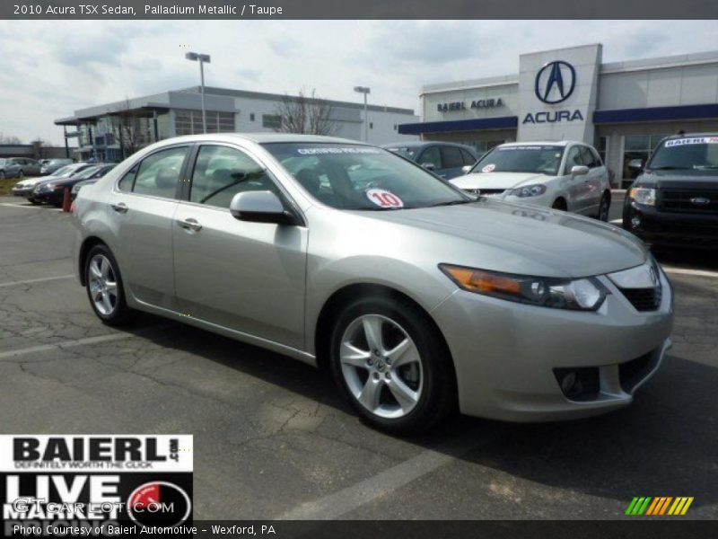 Palladium Metallic / Taupe 2010 Acura TSX Sedan