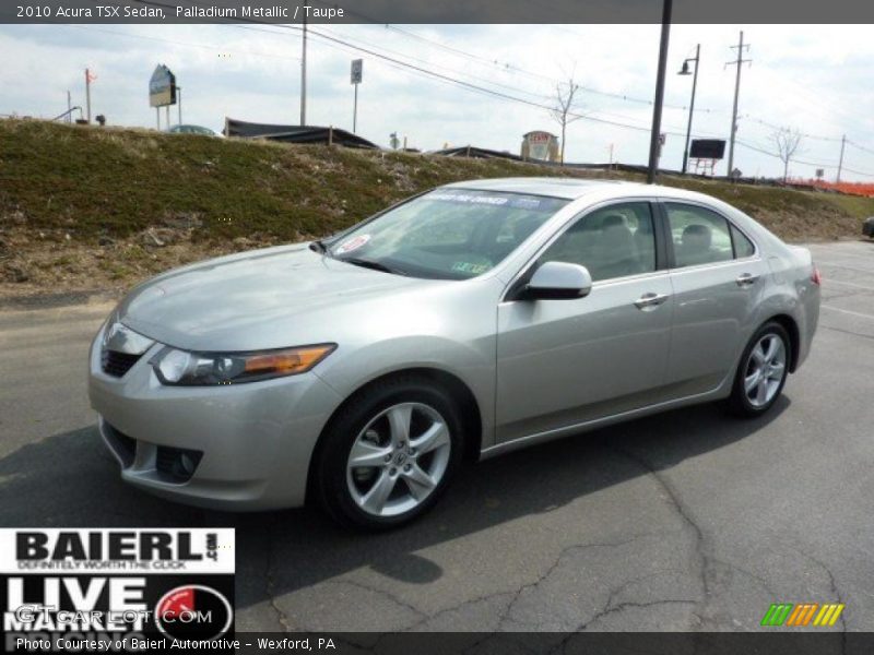 Palladium Metallic / Taupe 2010 Acura TSX Sedan