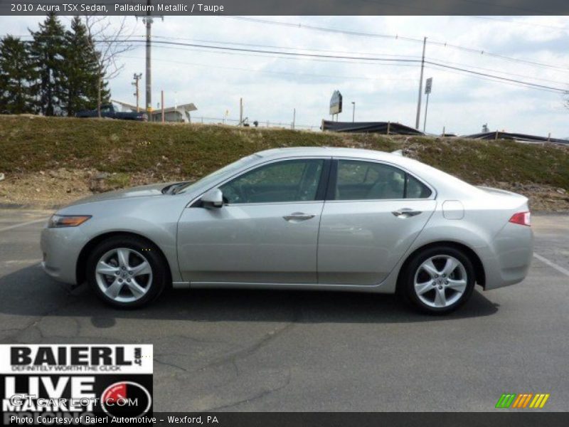 Palladium Metallic / Taupe 2010 Acura TSX Sedan