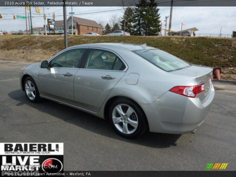 Palladium Metallic / Taupe 2010 Acura TSX Sedan