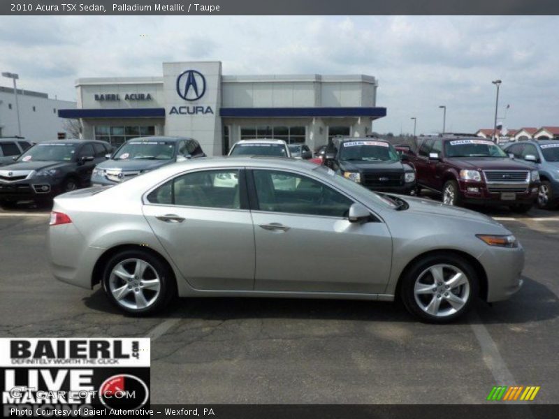 Palladium Metallic / Taupe 2010 Acura TSX Sedan