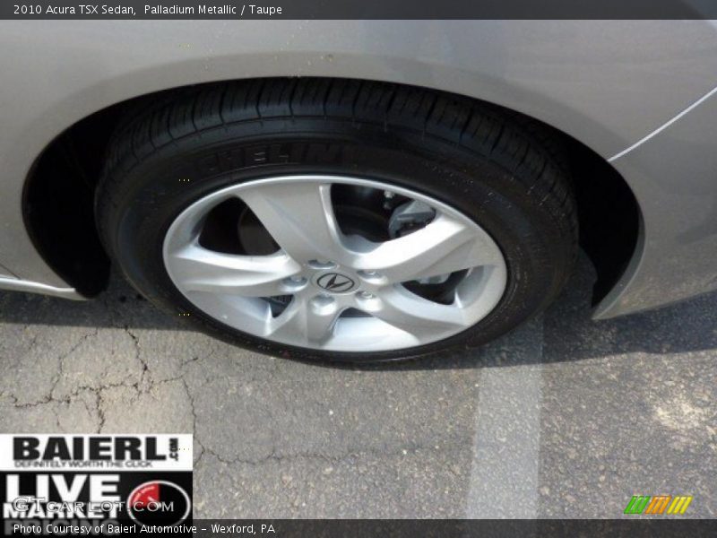 Palladium Metallic / Taupe 2010 Acura TSX Sedan
