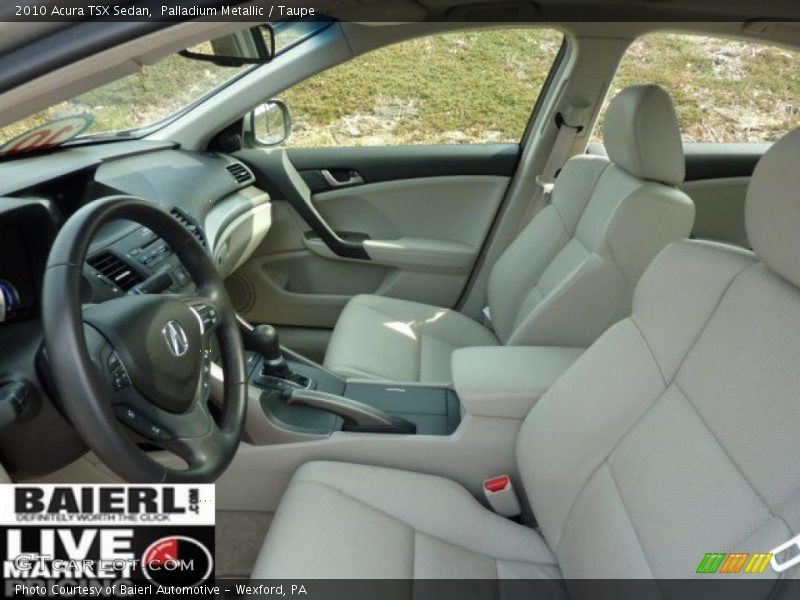 Palladium Metallic / Taupe 2010 Acura TSX Sedan