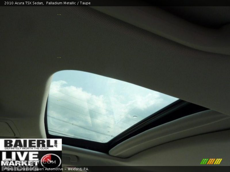 Palladium Metallic / Taupe 2010 Acura TSX Sedan