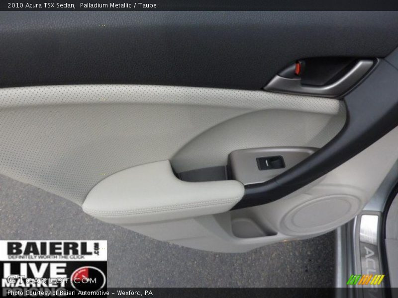 Palladium Metallic / Taupe 2010 Acura TSX Sedan