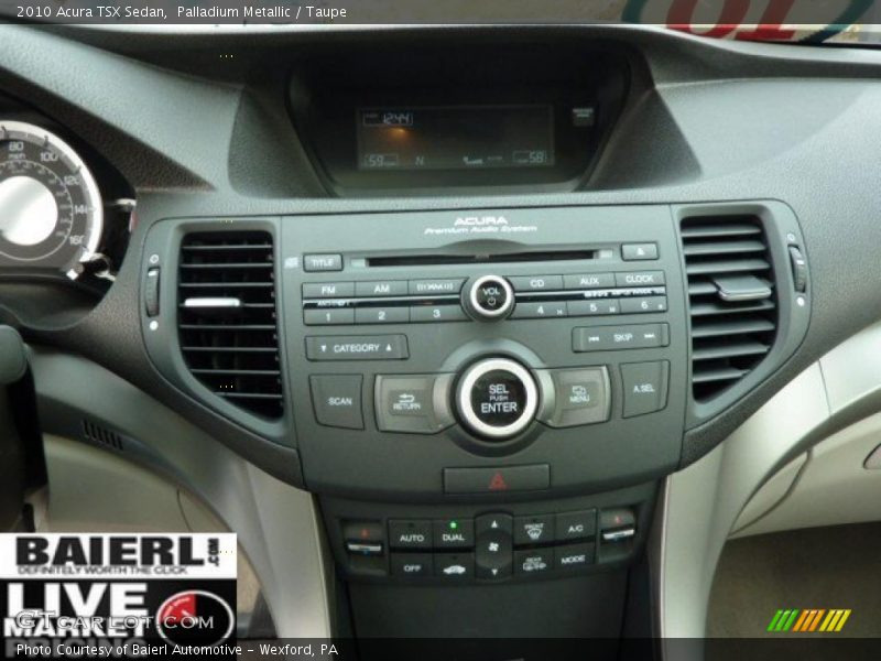 Palladium Metallic / Taupe 2010 Acura TSX Sedan
