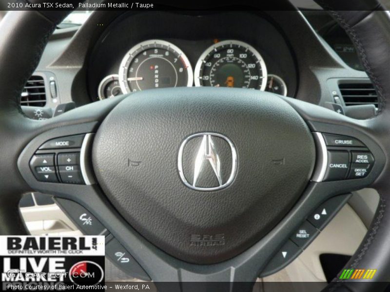 Palladium Metallic / Taupe 2010 Acura TSX Sedan