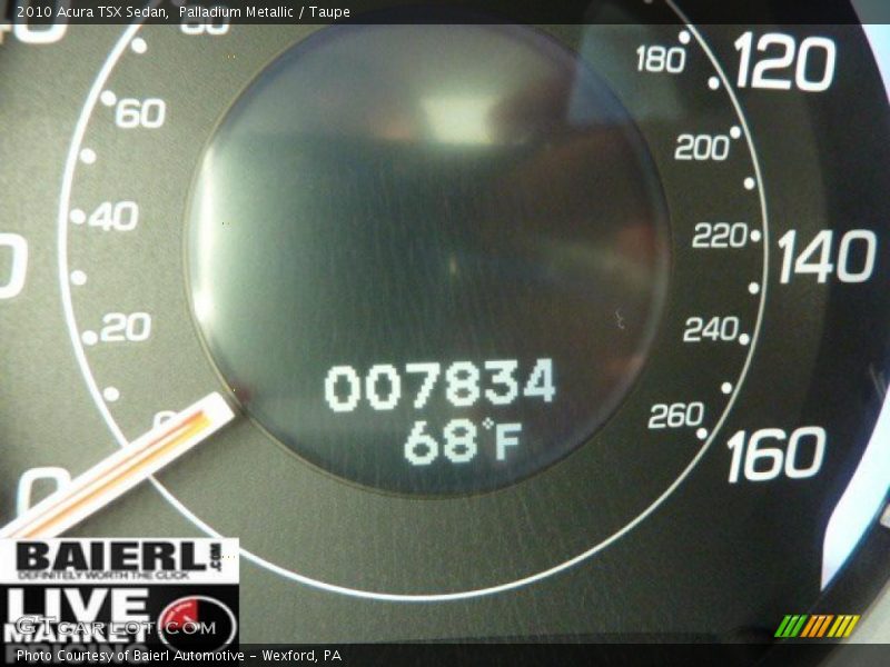 Palladium Metallic / Taupe 2010 Acura TSX Sedan