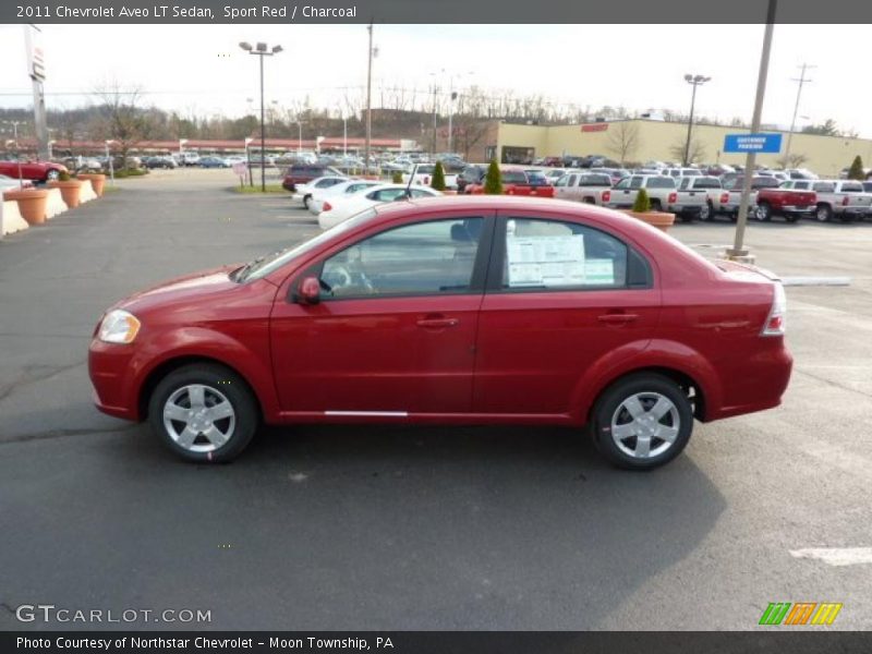 Sport Red / Charcoal 2011 Chevrolet Aveo LT Sedan