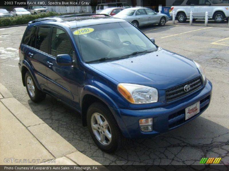 Spectra Blue Mica / Gray 2003 Toyota RAV4 4WD