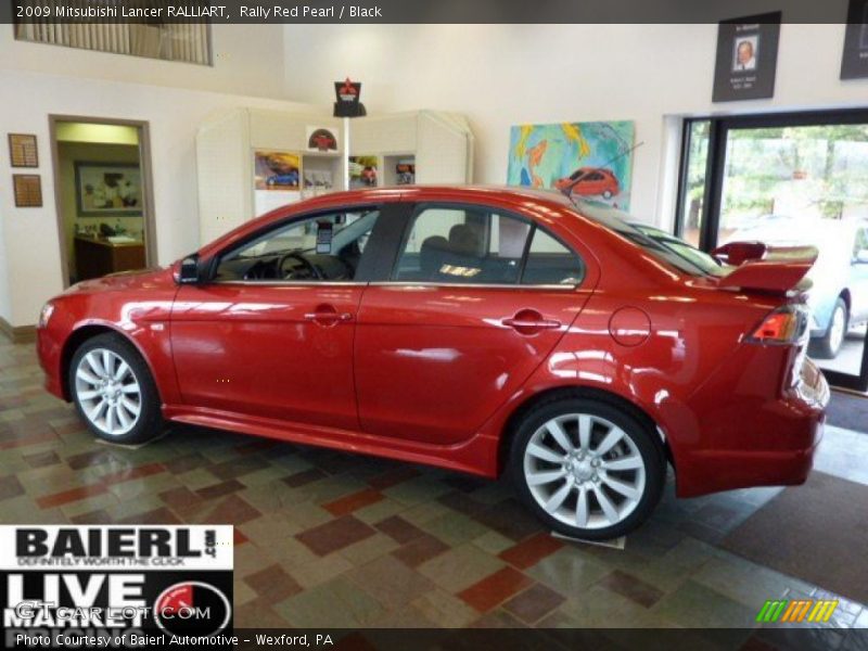 Rally Red Pearl / Black 2009 Mitsubishi Lancer RALLIART