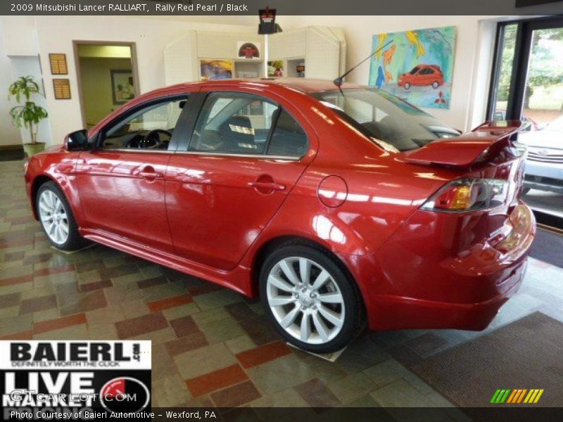 Rally Red Pearl / Black 2009 Mitsubishi Lancer RALLIART