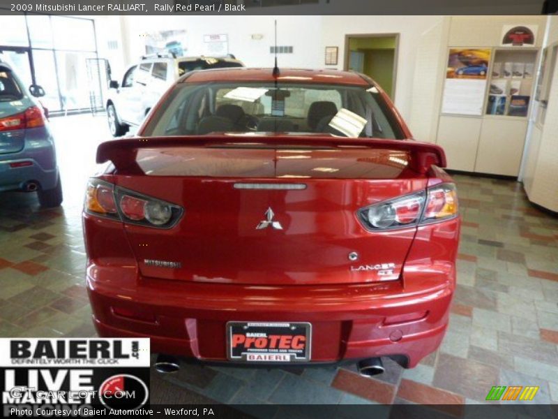 Rally Red Pearl / Black 2009 Mitsubishi Lancer RALLIART